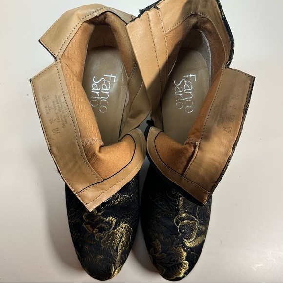 Franco Sarto Black and Gold Ankle Boots - Picture 10 of 15